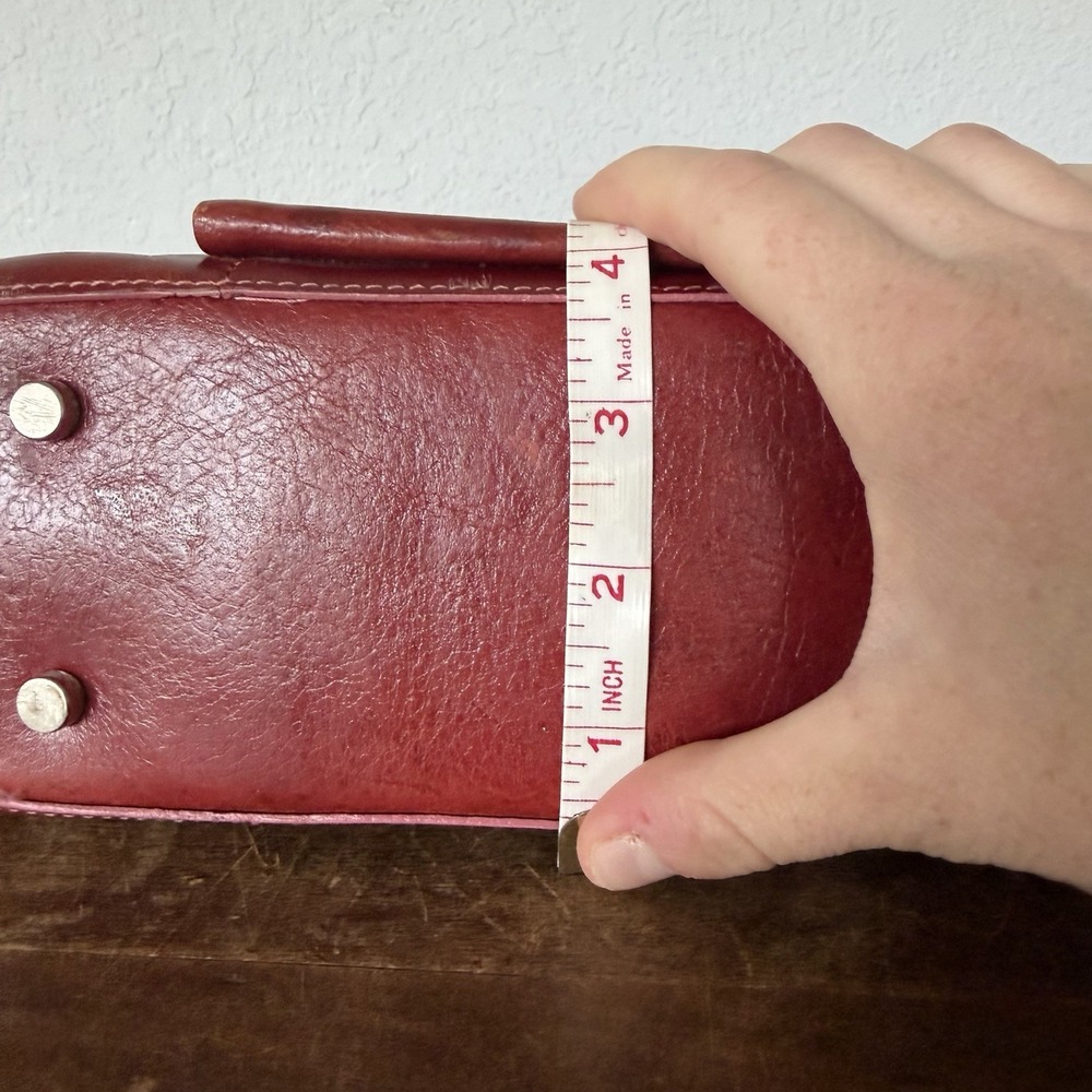 VTG Wilsons Italian Leather Pelle Studio Y2K Hobo Shoulder Bag Red Retro - Picture 6 of 11